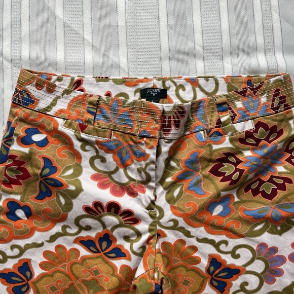 Y2K J.Crew City Fit Stretch Chino Floral Pants Women’s 8 Retro Preppy Trousers - Picture 12 of 12